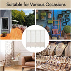 Wnutrees 4 Panel Gridwall Display, Portable Freestanding Display Board for Craft/Art Shows, Retail, Events, Decorative Wood Room Divider Folding Screens, White