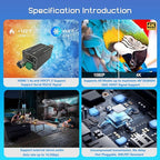 Hereta 4K HDMI Optical Video Extender 10.2Gbps Mini HD Fiber Converter with RS232 and Audio Extension of Distances Up to 20km Over Single-Mode Single Fiber SFP Optical Transceiver