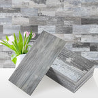 Vamos Tile 100-Piece Peel and Stick Backsplash Seamless Tile,3''x6'' Distressed Wood PVC Subway Tile,Stick on Backsplash for Kitchen/Bathroom/Laundry Room