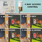 Power PET Automatic Pet Door by High Tech Pet - Large Door Mount for Pets to 100 lb - 4 Way Access - Dual Range Control - Deadbolt Security - Directional Sensing - Air Tight - US Customer Service