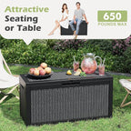 Outdoor Storage Box, 60 Gallon Outside Deck Box Waterproof,Resin Outdoor Storage Cabinet With Lockable Lid,Backyard Storage Bench For Garden Tools,Patio Cushions, Pool Tools, Package Delivery
