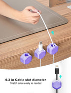 Cord Organizer - Cord Holder for Nightstand - Cable Clips - Cord Holder, Magnetic Cord Organizer, for Desk, Nightstand, Phone Charger, Computer, Home, Office, Car