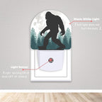 Axxitude Bigfoot Forest Moon Night Lights Plug into Wall for Girls Boys Room,Night Light LED Lamp Dusk to Dawn Sensor Round Lamp for Bedroom Bathroom Hallway Home Wall Decor Nightlight