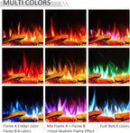 LegendFlame 35" W Smart Build in Electric Fireplace Insert, 1-2-3 Sided View, Heater 750W/1500W, Multi Colors of Flame & Fuel Bed, Alexa Enabled