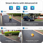 Safemo 4K Security Cameras Wireless Outdoor/Indoor, Battery Cameras for Home Security, No Monthly Fees, 32G Local Storage, Advanced AI, 5W Solar Panels, Color Night Vision, 2-Way Audio, 2.4Ghz WiFi