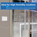 LIDER Humidity Sensor Switch and Motion Sensor Light Switch, PIR Sensor, Humidity Detection, Occupancy/Vacancy, No Neutral Required, ¼ HP, 1-Pole, UL Listed, White, Wall Plate Included, 2 Pack