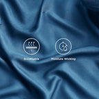 Bedsure Cooling Sheets Twin XL, Rayon Derived from Bamboo, Breathable & Soft Twin XL Sheet Sets, Deep Pocket Up to 16", Hotel Luxury Silky Dorm Bedding for Hot Sleepers, Teal
