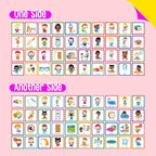 Special Needs Communication Cards, 40 Double-Sided Cards 80 Basic Special Needs for Children and Adults with Autism, Speech Delay Visual Aid Non Verbal Speech Therapy for Toddlers, Kids, Seniors