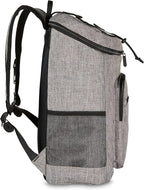 Amazon Basics Reusable Insulated Soft Cooler Backpack, 30 Can Capacity, Gray