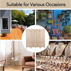 Wnutrees 4 Panel Pegboard Display, 5 Ft Wood Folding Privacy Screens Room Divider, Portable Freestanding Display Board for Craft/Art Shows, Retail, Events, Wall Organizer, Rustic Barnwood, Natural