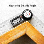 GemRed 82305 Digital Angle Finder Protractor-Stainless steel (white&red button)