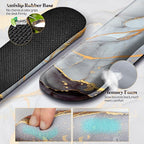 Gimars 17.3'' Extended Keyboard Wrist Rest Pad with 63D High-Density, Firm Memory Foam, Anti-Slip Rubber Base and Ergonomic Design for Typing Pain Relief,Office,Gaming, Computer, Laptop,Grey Golden