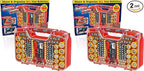 Ontel Battery Organizer with Tester | Stores 180 Batteries | Clear Locking Lid | As Seen On TV | Pack of 2