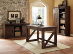 Avondale 60" TV Console Barn Door Entertainment Stand Wood Accent Cabinet Brown